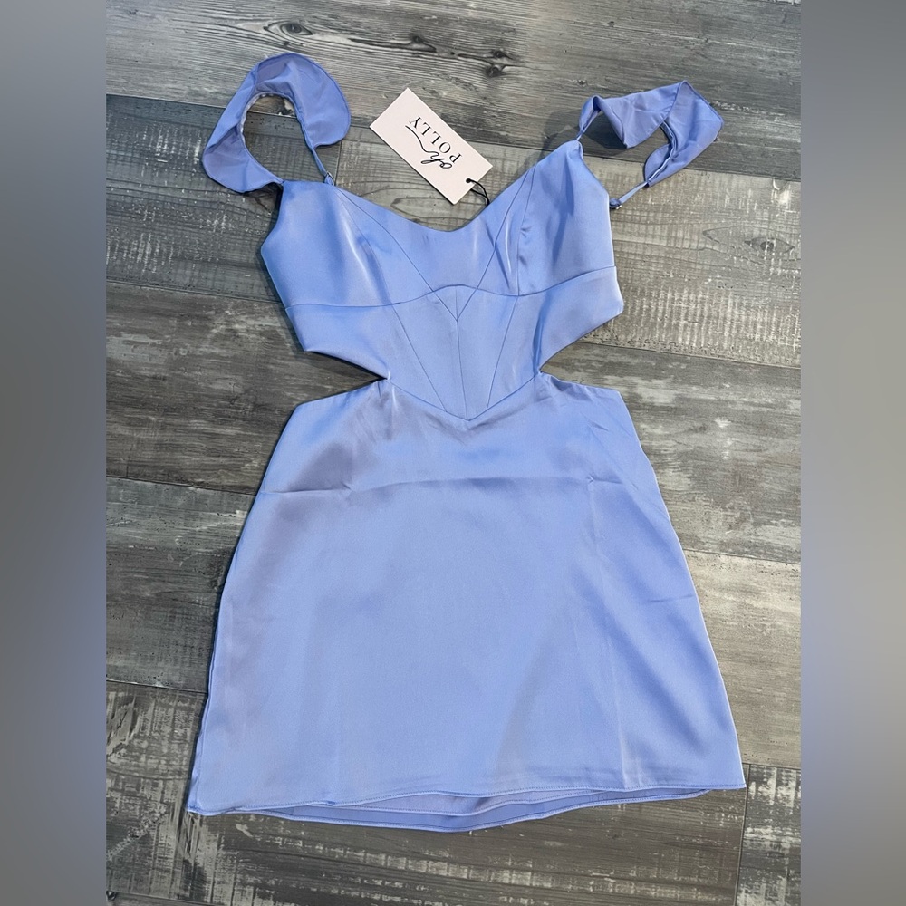 NWT Oh Polly Purple/Lilac Cutout Satin Mini Dress